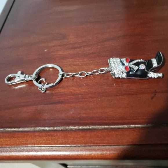 NWOT Shoe lovers key chain with stones - Picture 3 of 5